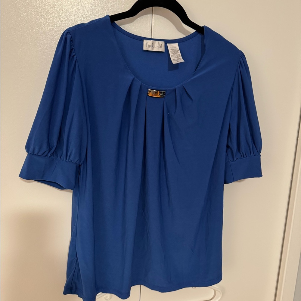 Elegant Blue Women's Top